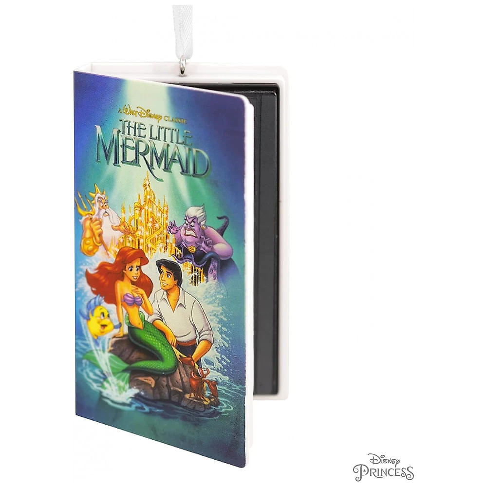 Enfeite de Natal Hallmark Keepsake VHS A Pequena Sereia, Plástico 4,5x3,2x3,8 cm