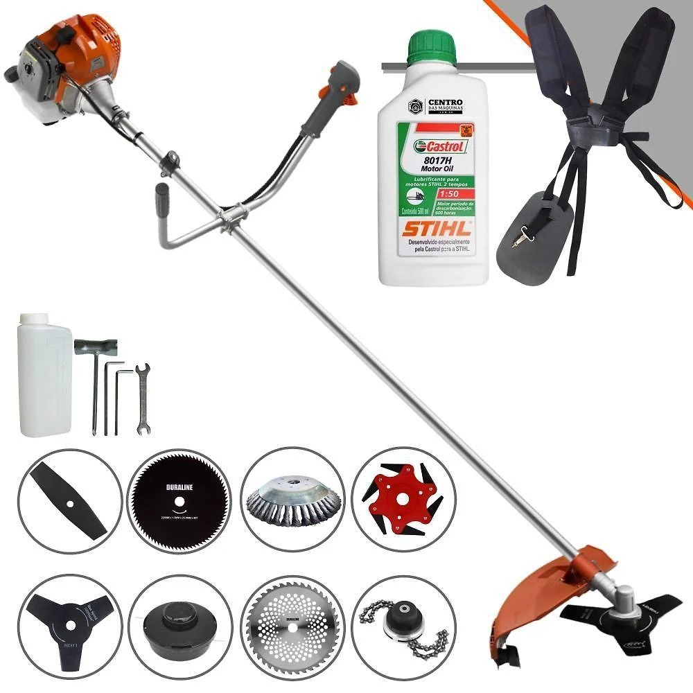 Roçadeira 8 Em 1 Tekna Rl520acn-tk à Gasolina + óleo Stihl