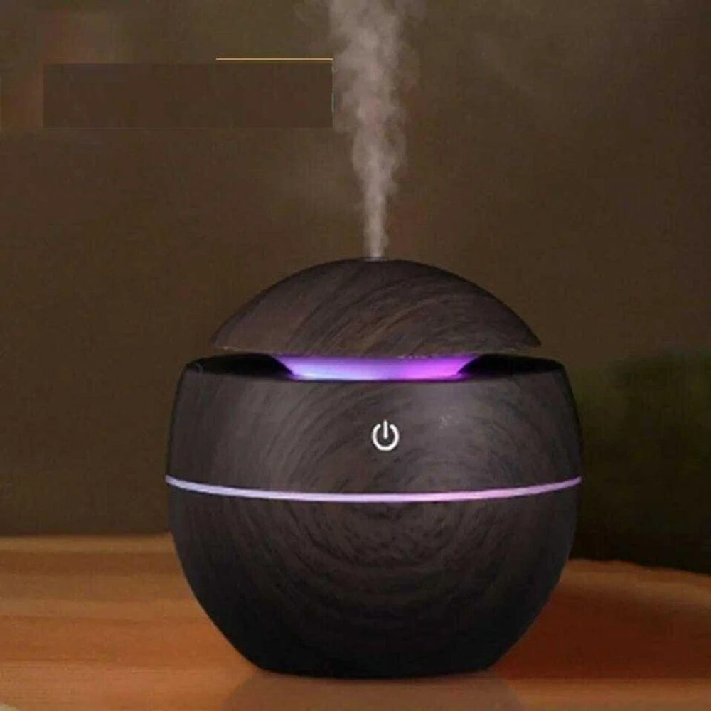 Umidificador Vaso Aromatizador Ultrassônico Mini Umidificador:bolinha Marrom Escuro OEM 130 ml