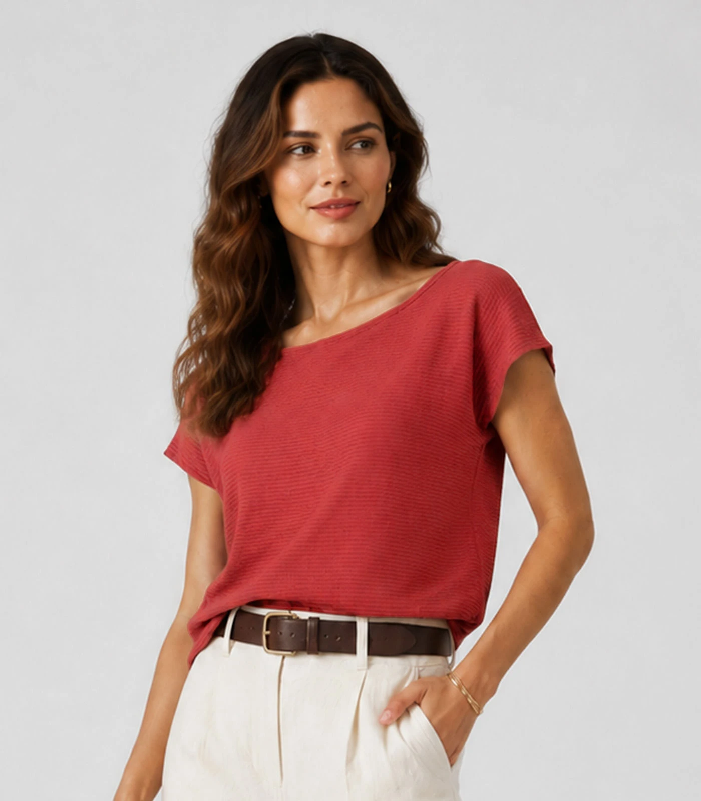 Blusa Feminina Em Tecido Classic Infinita Cor Marrom