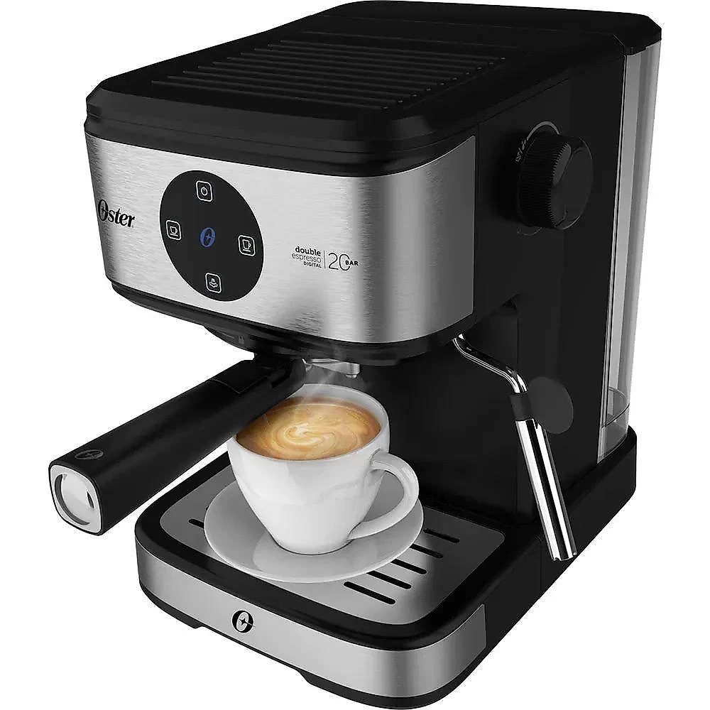 Kit Cafeteira Espresso Double Digital e Moedor de Café Precision 18 Níveis Oster 110V