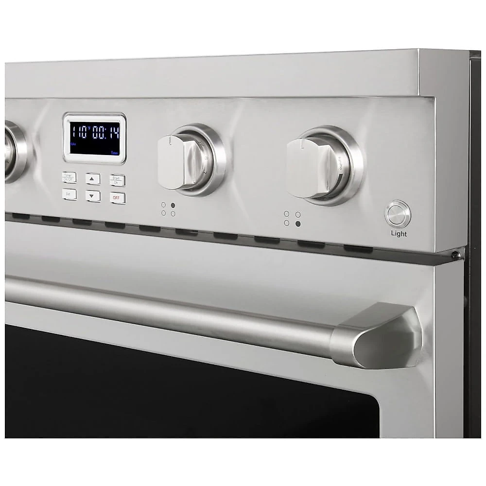 Fogão elétrico 30 cm Cosmo inox escovado mesa vitrocerâmica 4 queimadores forno com convecção 136 L 220V