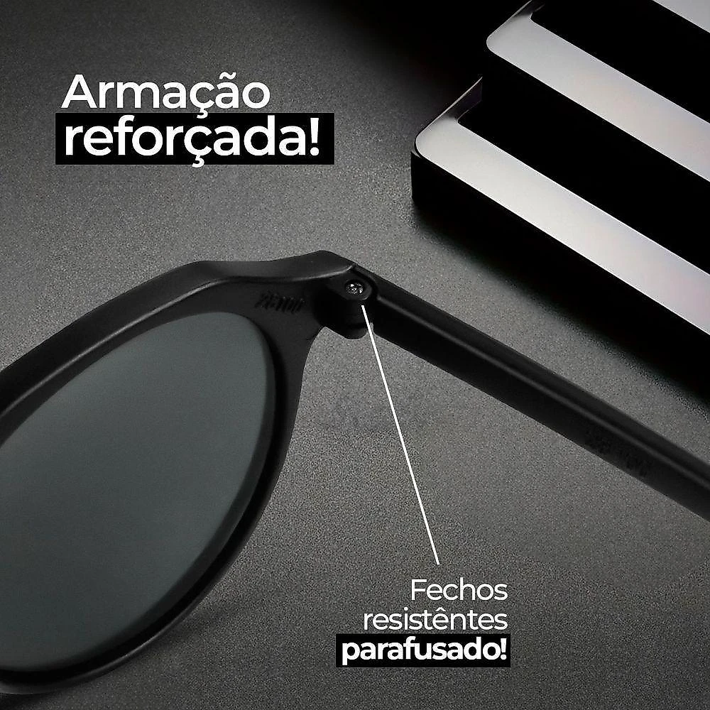 Óculos Sol Masculino Verão Proteção Uv Casual Vintage + Case