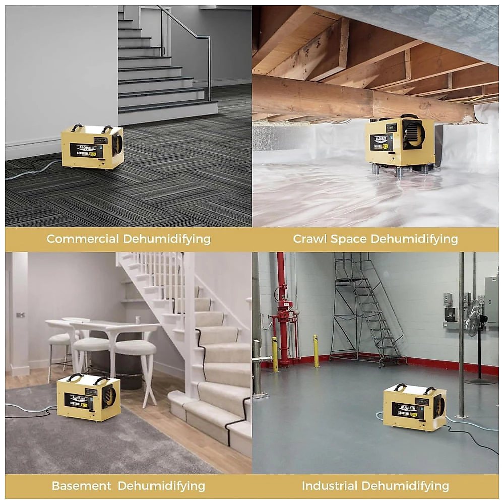 Desumidificador Industrial com Mangueira de Drenagem, Degelo Automático, Partida com Memória, ALORAIR, Ouro