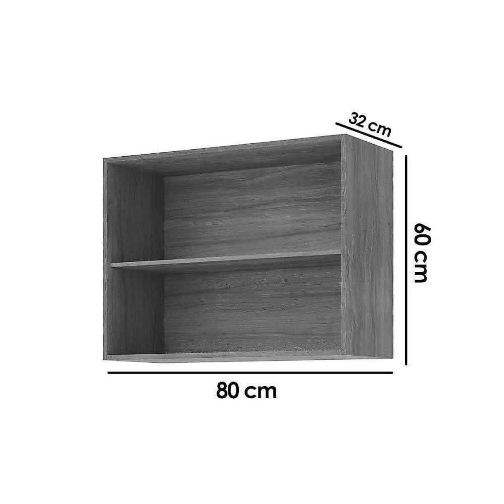 Cozinha Completa Áurea 8 Portas 2 Gav MDF 120CM Cinamomo Platina MGM