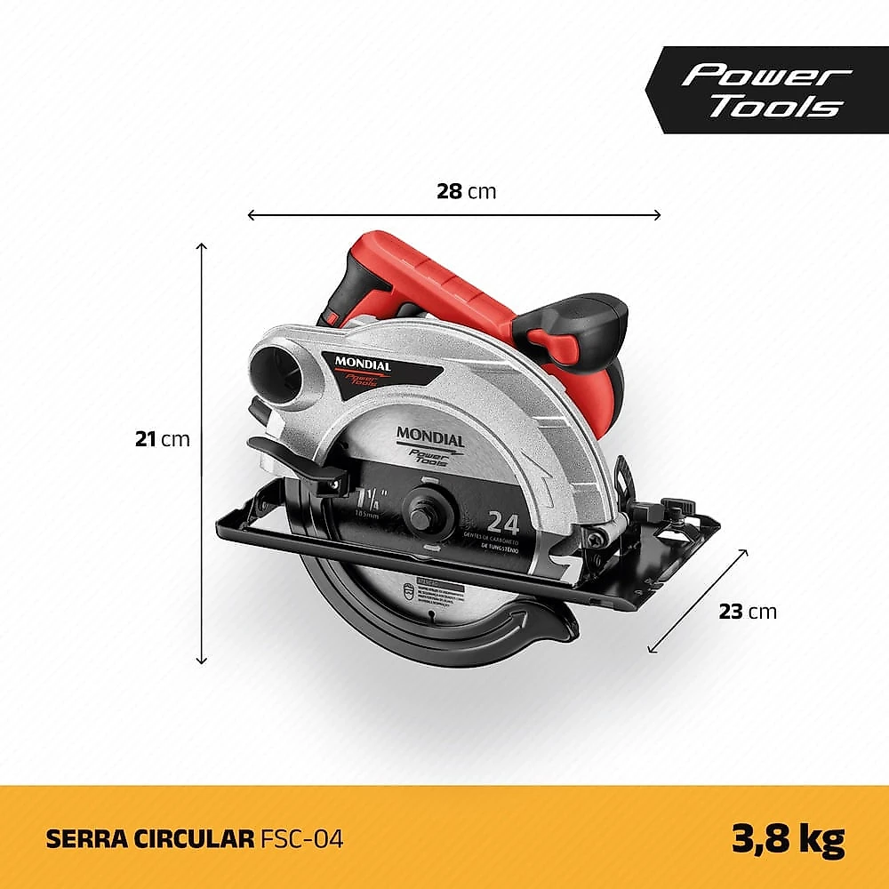 Miniatura Serra Circular Mondial Power Tools FSC-04 SERRA CIRCULAR FSC-04 127V/60Hz