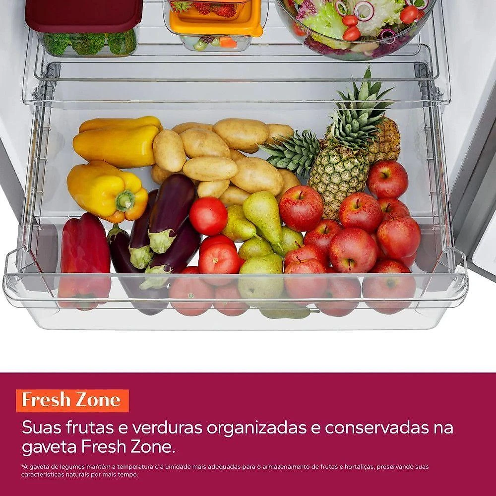 Refrigerador Brastemp Duplex Frost Free Inverter 385L BRM46MK Inox 220V