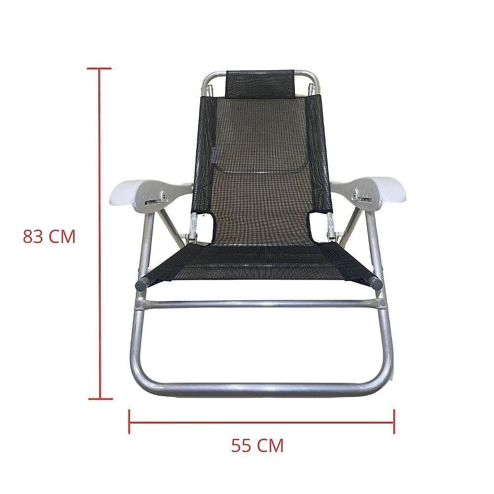 Cadeira Reclinavel Preguiçosa Sanete Ronchetti 120 Kg 05 Pos Cor Branco