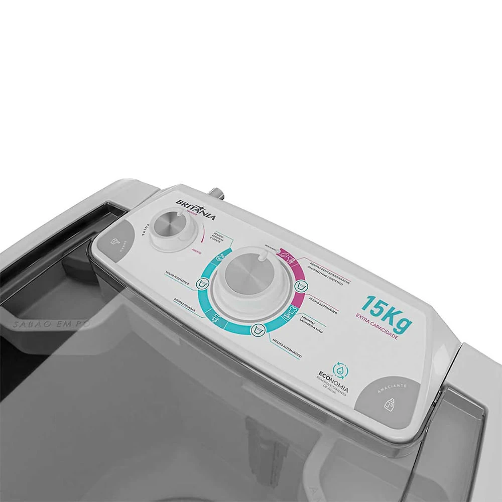 Tanquinho de Lavar Roupa 15Kg Britânia Semiautomático BLT15A Branco - 110V