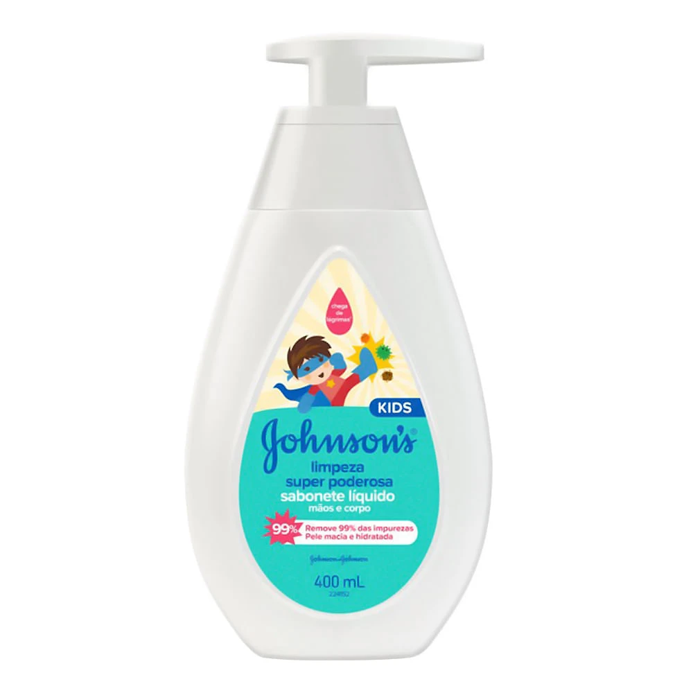 Sabonete Líquido Johnson's Kids Limpeza Super Poderosa 400ml