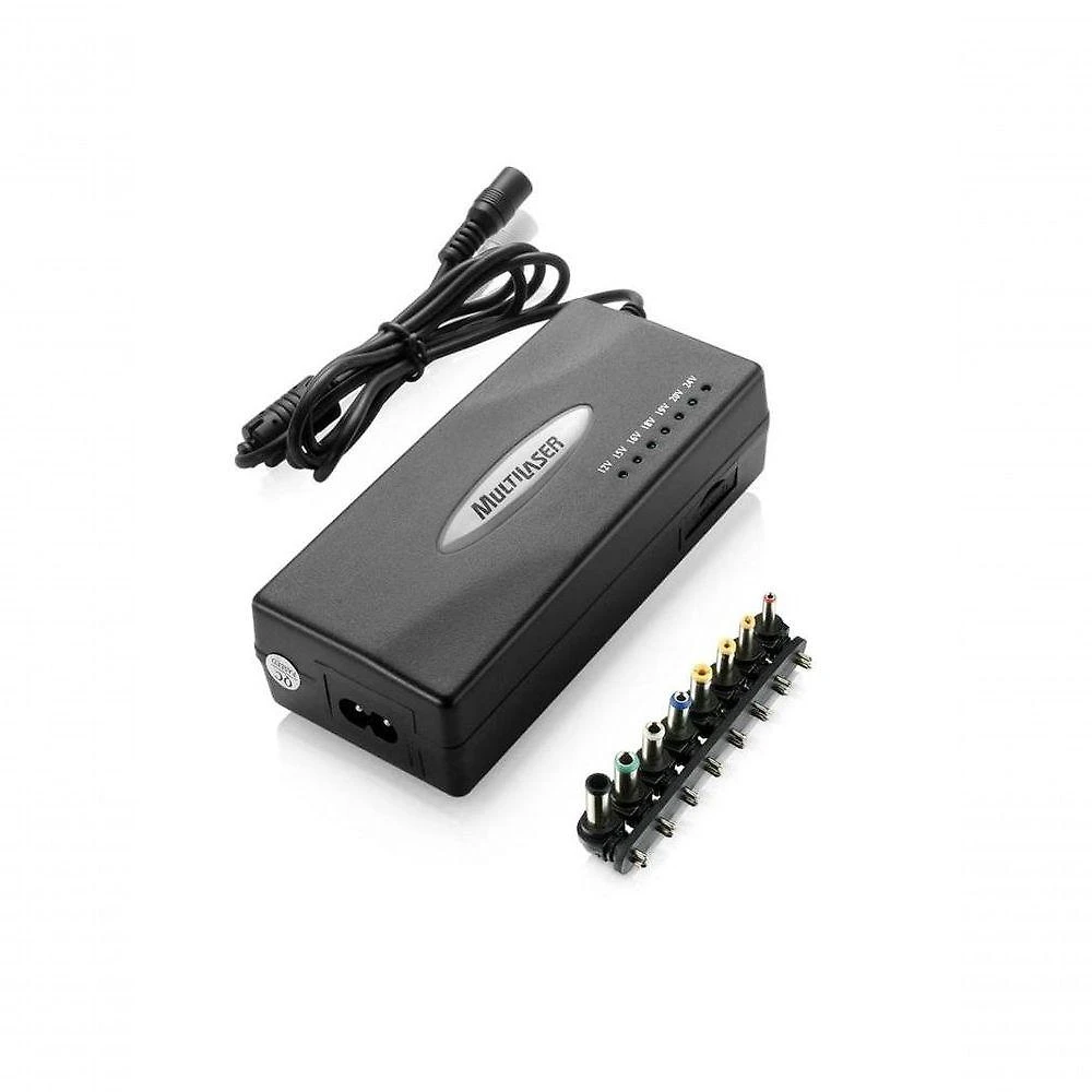 Fonte Universal para Notebook CB007 90W Bivolt com 2 Saídas USB Preto Multilaser