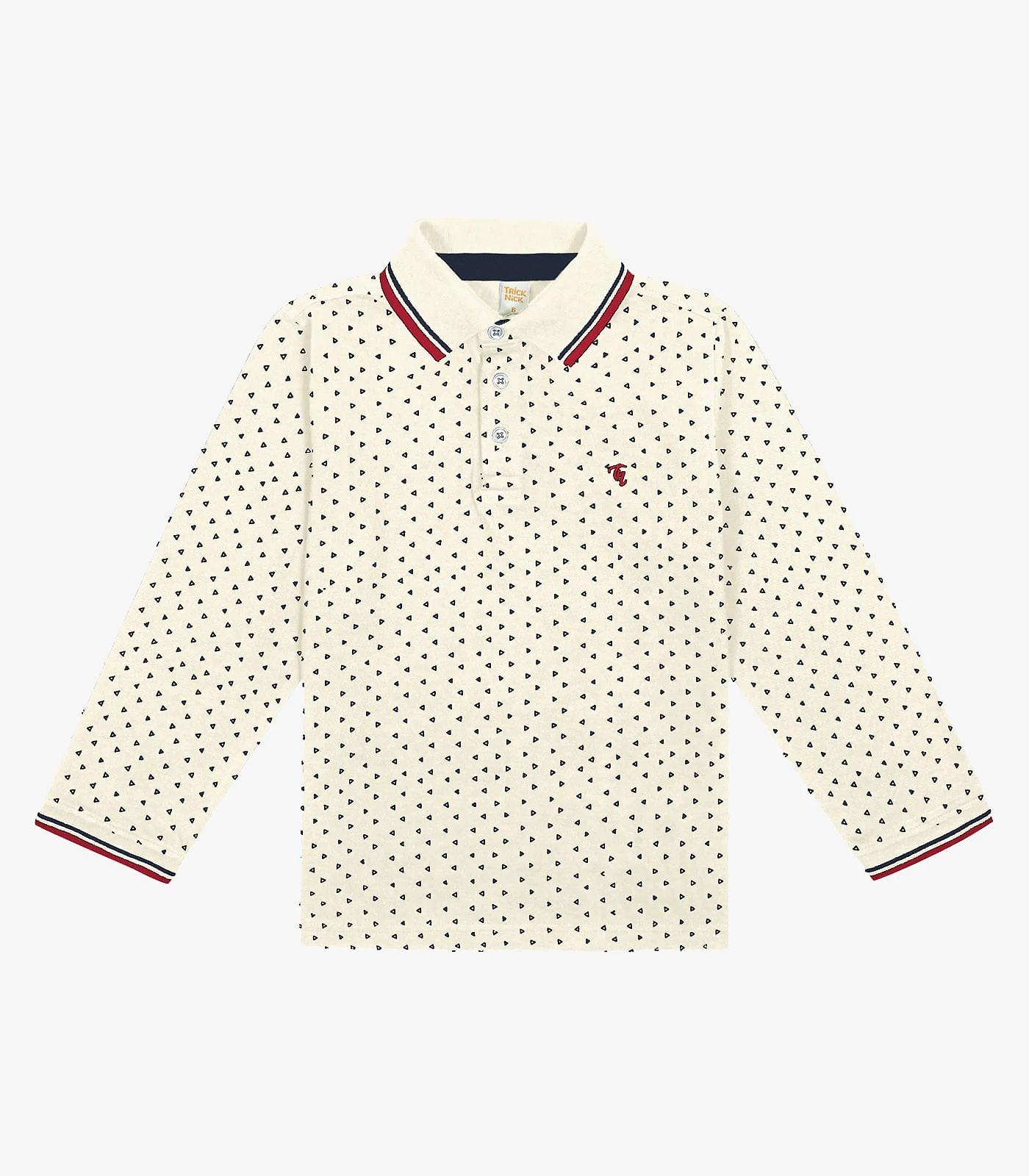 Camisa Polo Infantil Manga Longa Trick Nick Bege