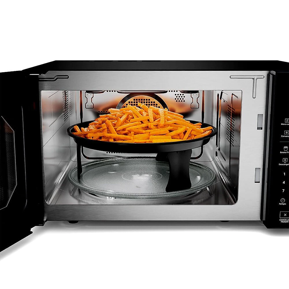 Micro-Ondas Brastemp com Tecnologia Air Fryer Preto 29 Litros - BMC29AE Preto - 110V