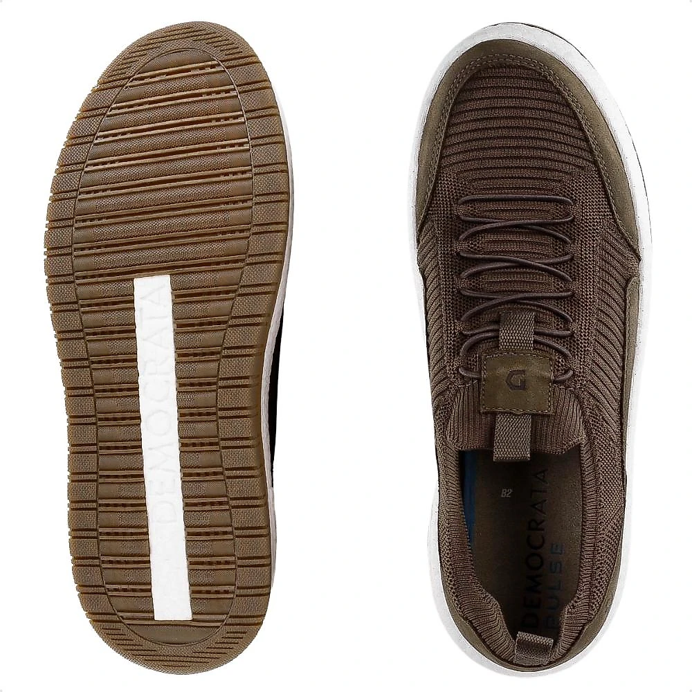 Sapatênis Democrata Denim Drake Pulse Masculino Cinza / Marrom - 37