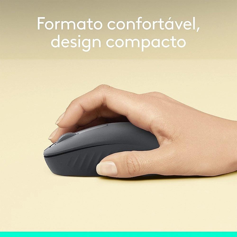 Mouse Sem Fio Logitech M196, Ambidestro Compacto, Bluetooth, Compatível com PC e Mac, Grafite - 910-007456