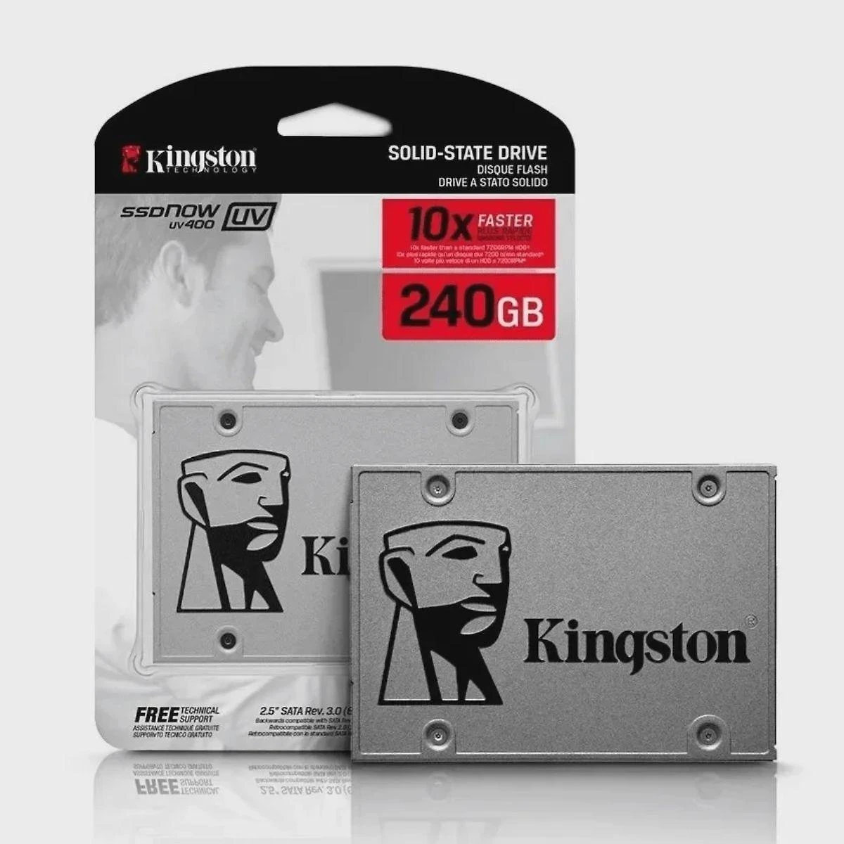 Miniatura Hd Ssd 240 Gb Sata 3 Kingston A400 2,5 Novo Lacrado