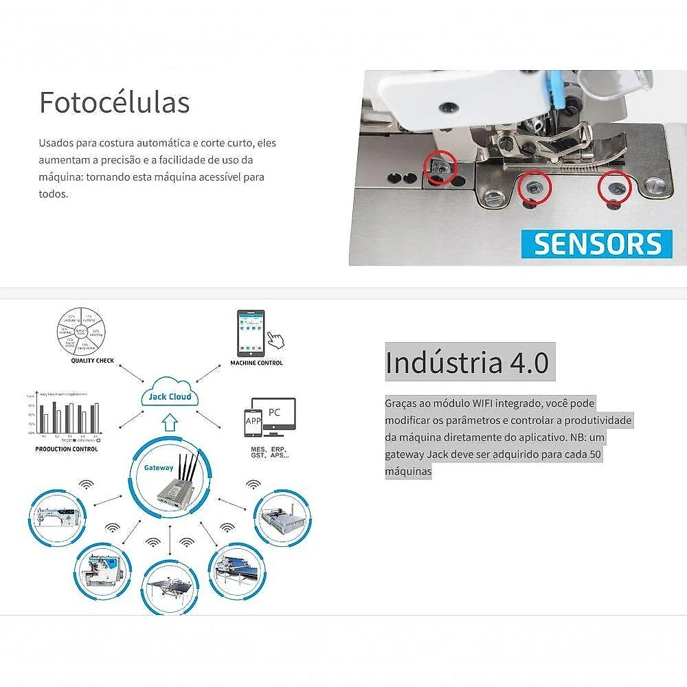 Overlock Eletrônica Com Transporte Inteligente - Jack-c6