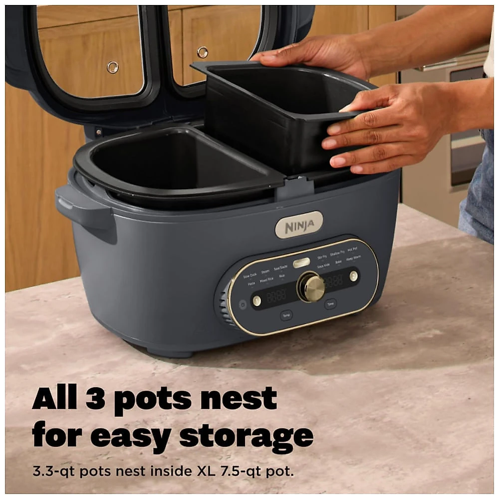 Multicooker Ninja MultiPot XL 12 em 1 DualZone MZ1001PU3, Stone Purple