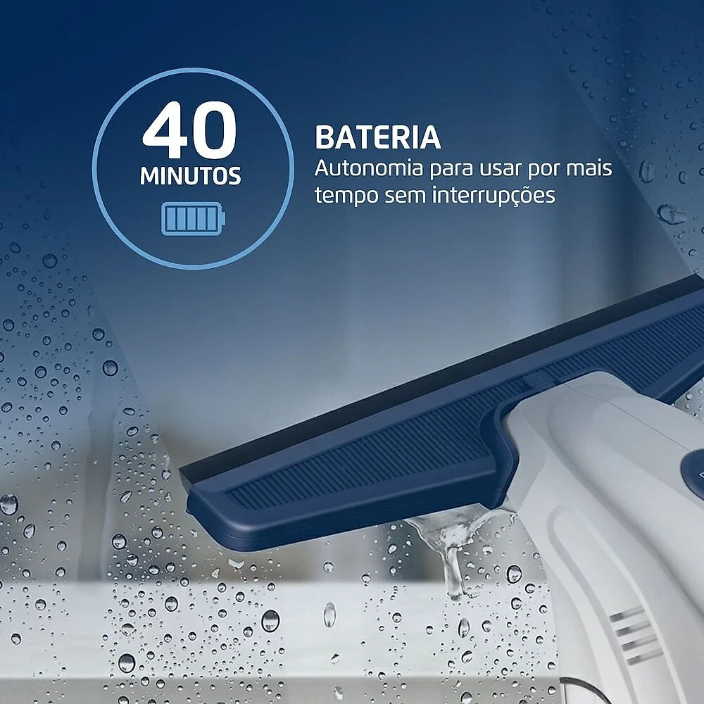 Limpador de Vidro a Vácuo Perfect Cleaner Mondial Branco/Azul LV-01-BI BIVOLT