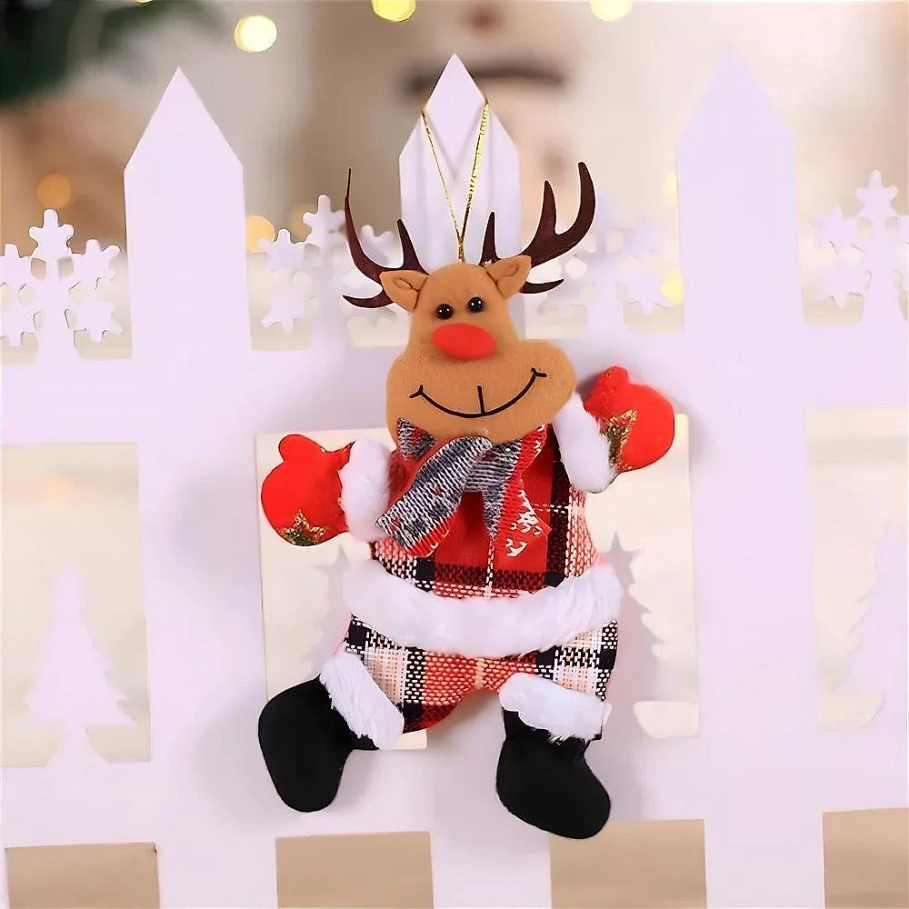 Kit 8 Pendentes árvore De Natal Noel Urso Neve Rena 18cm