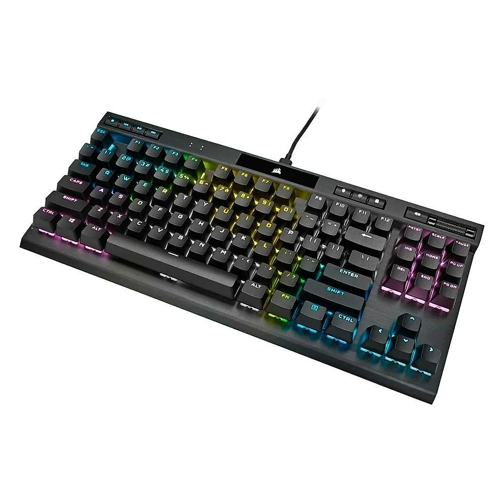 Teclado Mecânico Gamer Corsair K70 RGB, TKL Champion Series, Corsair OPX, Preto PBT Keycaps, Anti-Ghosting, US - CH-911901A-NA