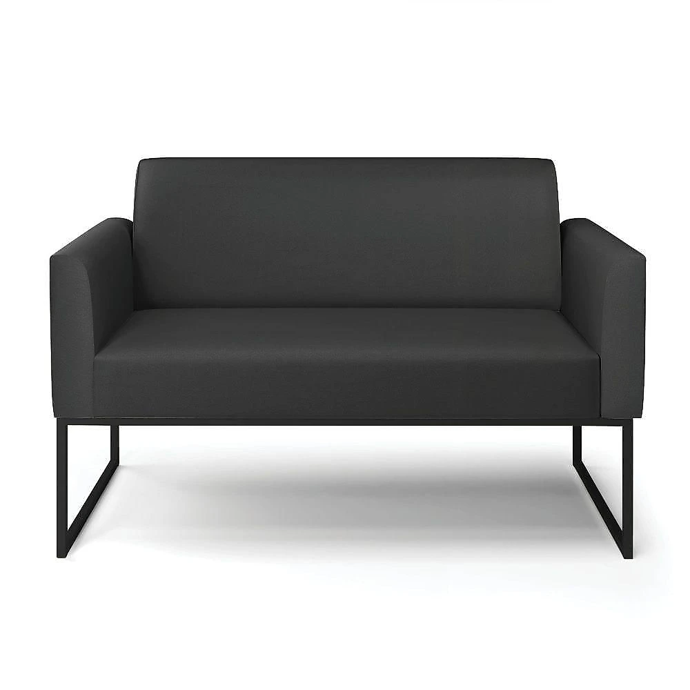 Sofá Namoradeira Base Industrial Preto Marisa Corino D03 - D\'rossi Cor Preto