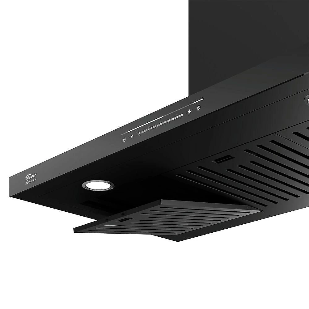 Coifa de Parede Fischer Platinium 90CM Controle por Gesto Preto LED 220V