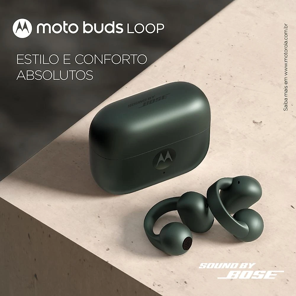 Smartphone motorola edge 70 256gb 5g verde + fone moto buds loop bluetooth verde