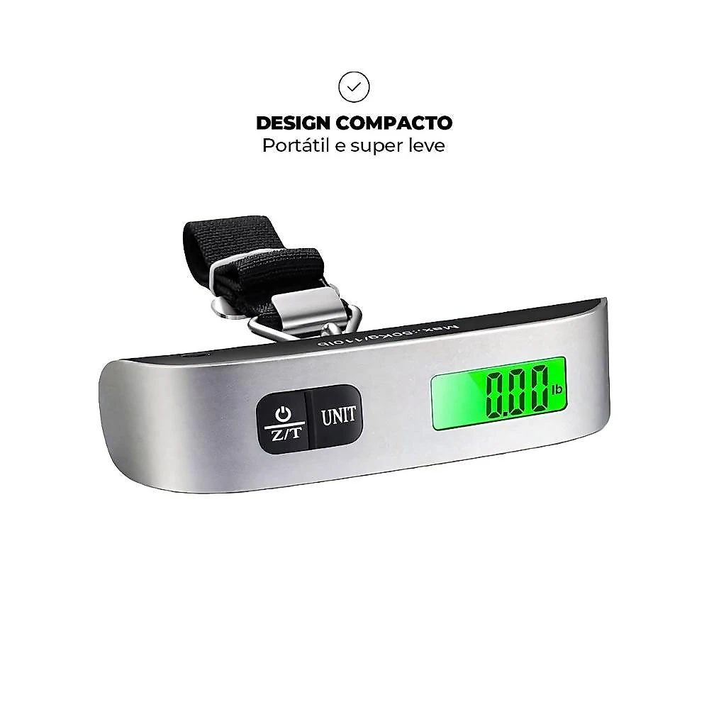 Mala de Viagem Armor - Para Despachar - Gshield + Balança Digital Portátil para Bagagem - Verde