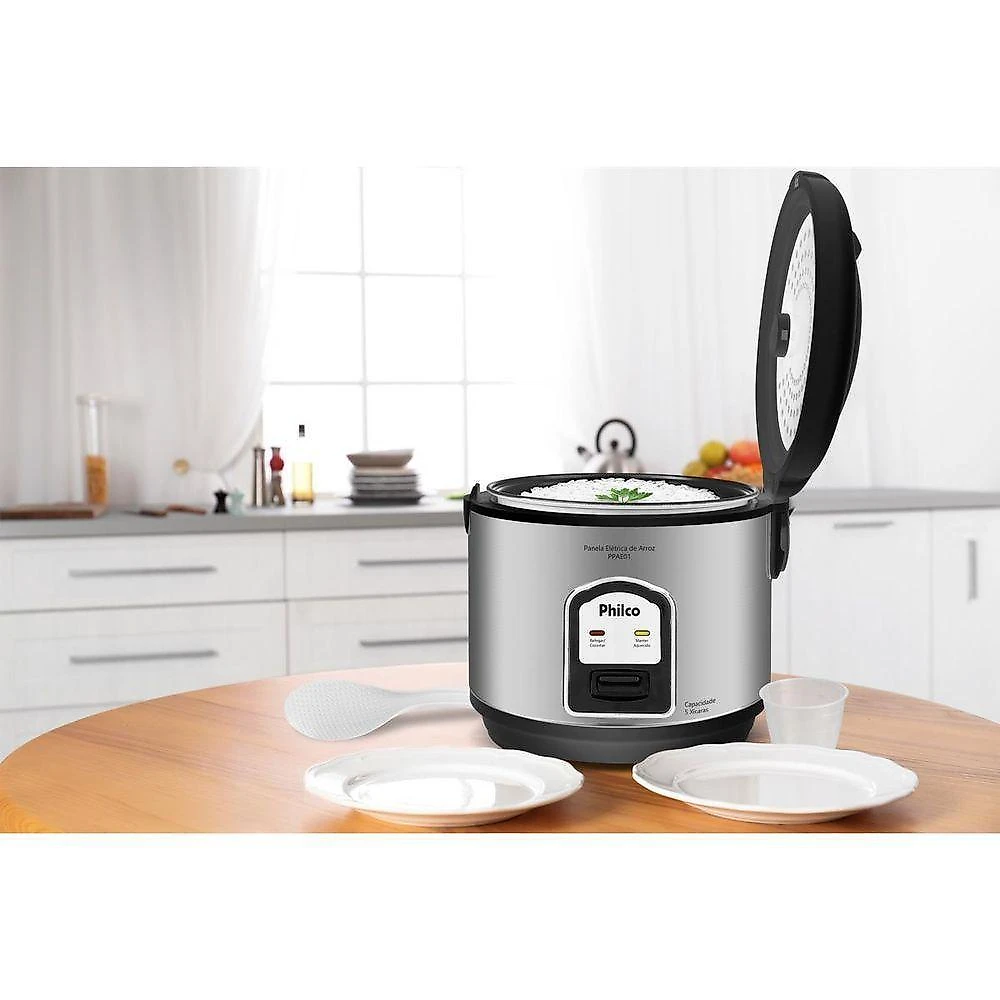 Panela de arroz elétrica philco 5 xícaras 1,6l ppae01 110v