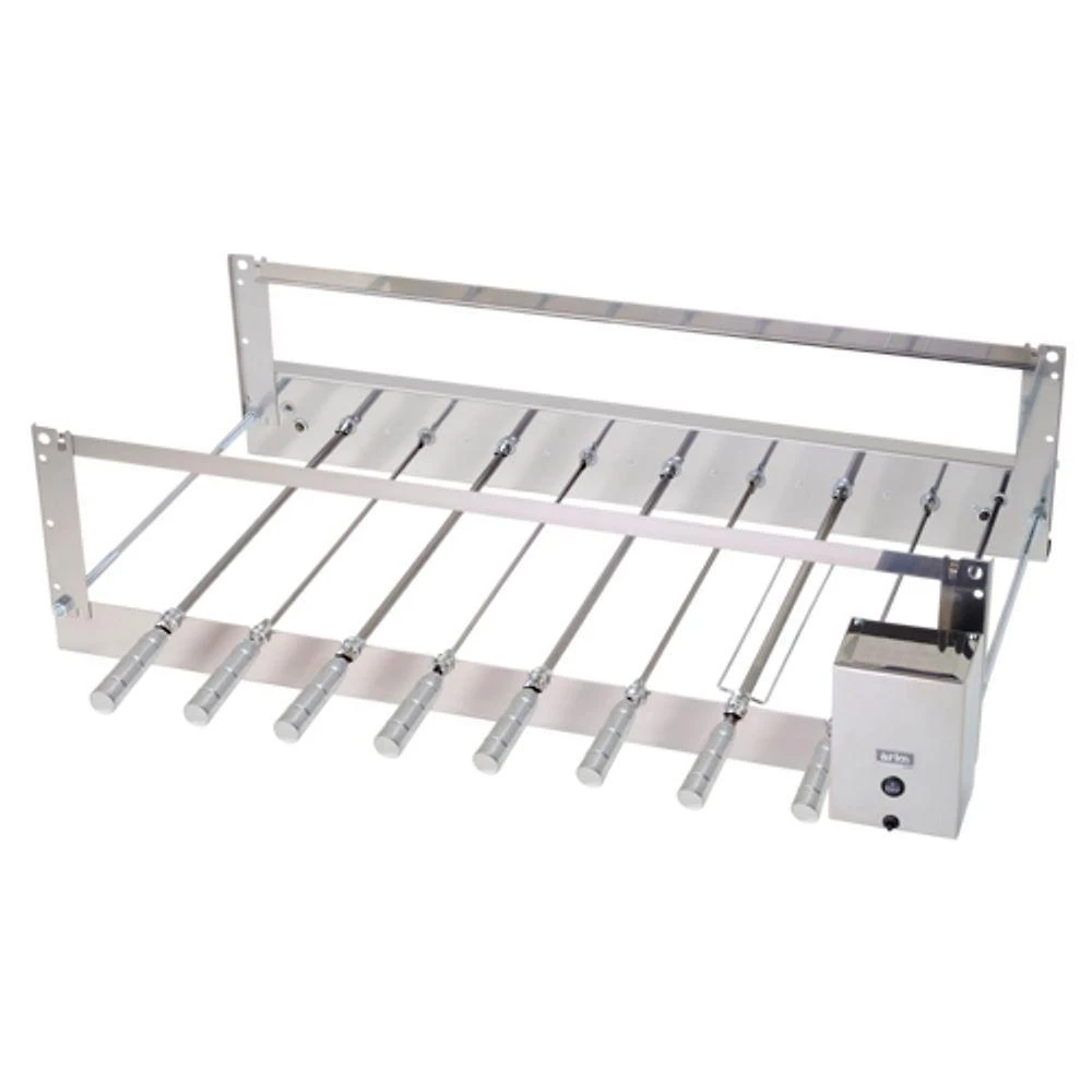 Churrasqueira Giratória Rotativa Bivolt Aço Inox Cris 08 Espetos