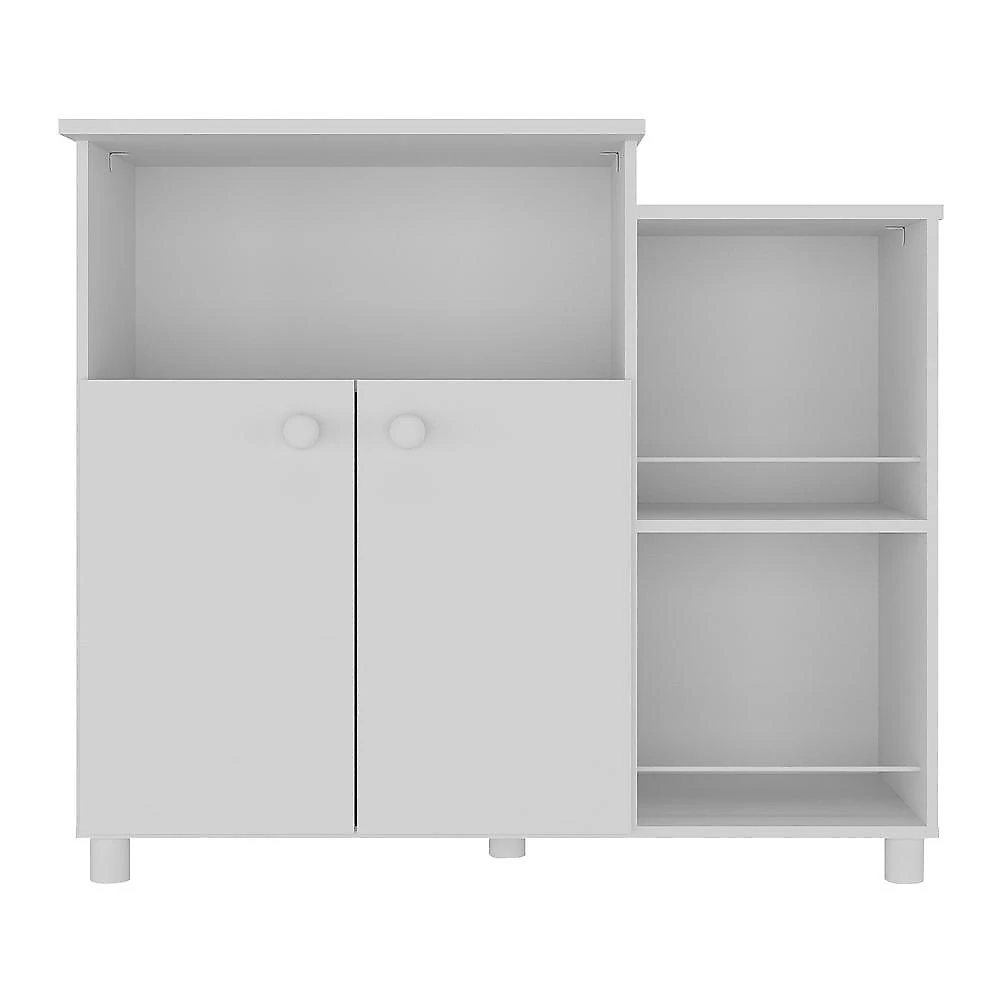 Miniatura Balcão Multimóveis para Forno e Microondas Branco REF.2358 Branco Premium