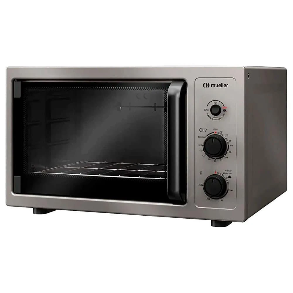 Forno Elétrico de Bancada Mueller MFB50B 50L 1800W Grill Dourador Titânio 110V