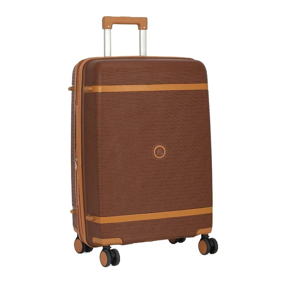 Mala de Viagem Grande 115L Polipropileno Expansiva Copenhagen Marrom Polo King