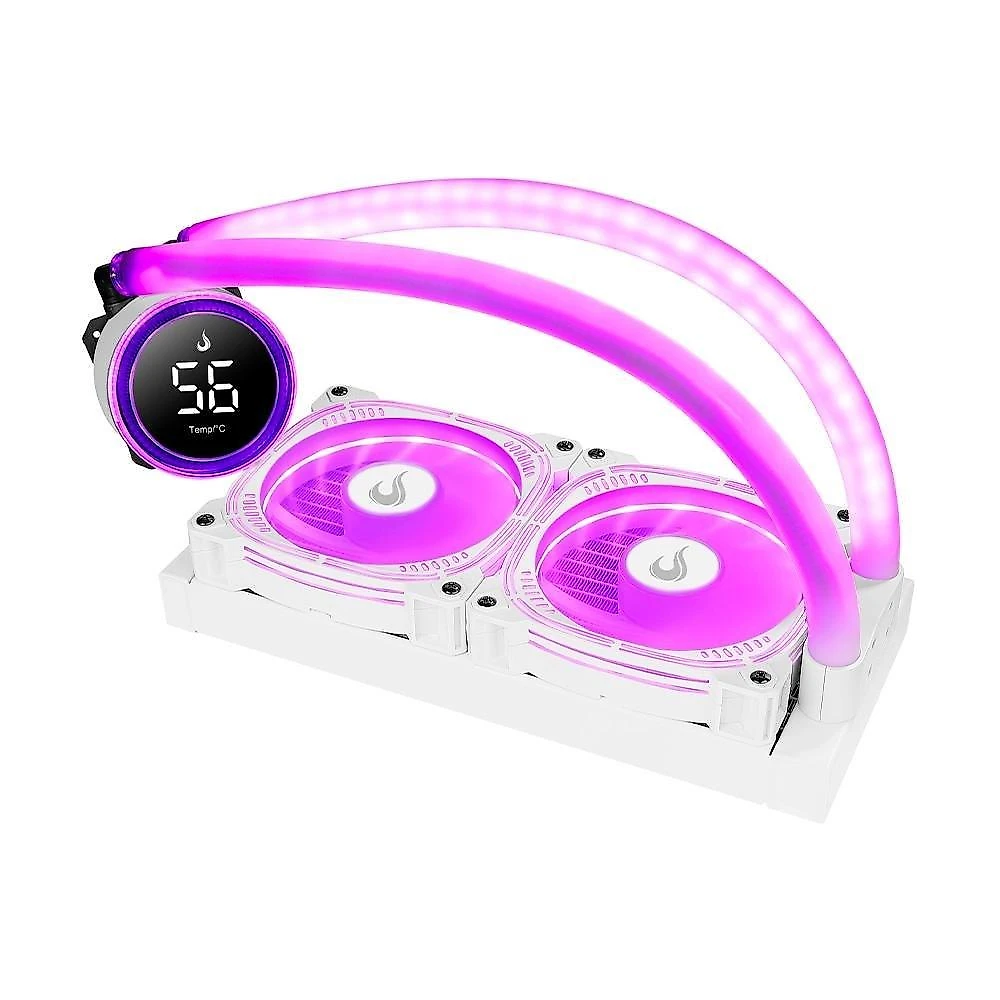 Water Cooler Rise Mode Aura Ice, ARGB, 240mm, AMD/Intel, Branco - RM-WAI-02-ARGB