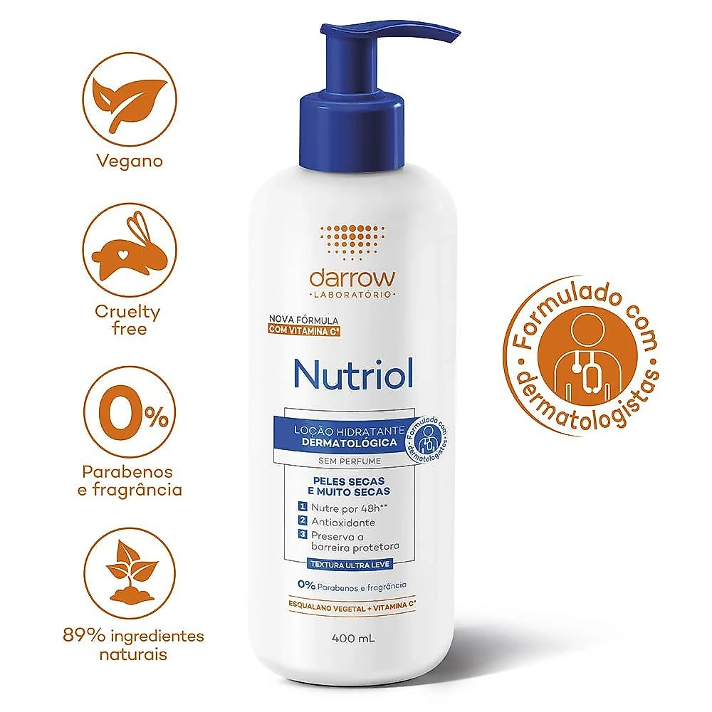 Loção hidratante darrow nutriol - sem perfume 400ml
