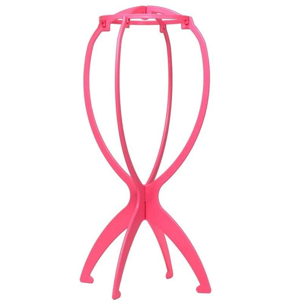 Kit 5 Suporte Dobrável Plástico Para Descansar Peruca Wigs Guardar E Secar Lace Chapéu Expositor Cor:rosa