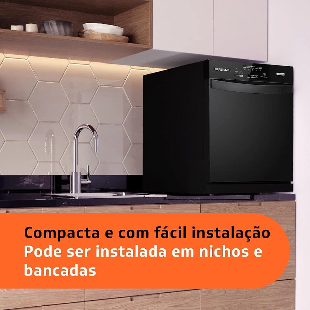 Lava Louças Brastemp 8 Serviços Preta BLF08AE 127V