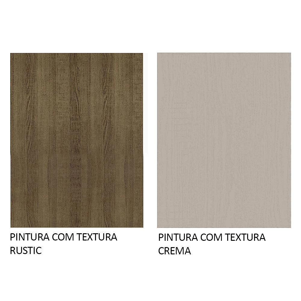 Kit com 2 balcões e 2 armários aéreos multiuso 200cm agata madesa rustic/branco