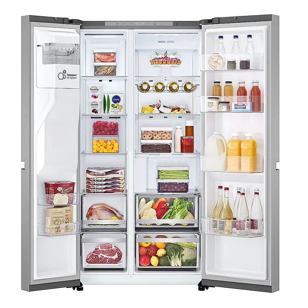Refrigerador Smart Side by Side LG de 02 Portas Frost Free Inverter, 638L, Inox - GC-L267KLQ Bivolt