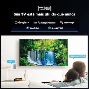 Miniatura Smart TV 50" QLED 4K TCL 50C655 com Processador AIPQ, Google TV, HDR10+, Wi-Fi Dual Band, Bluetooth Integrado, Google Assistente, Dolby Vision e Atmos
