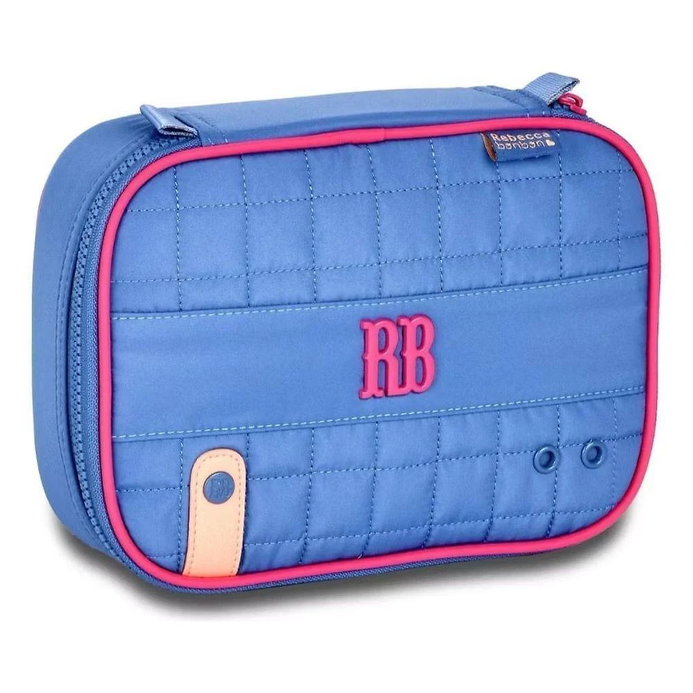 Estojo para Lápis e Canetas OEM Rb26240 Crinkle com Matelassê 36 Unidades 2 Divisórias Azul