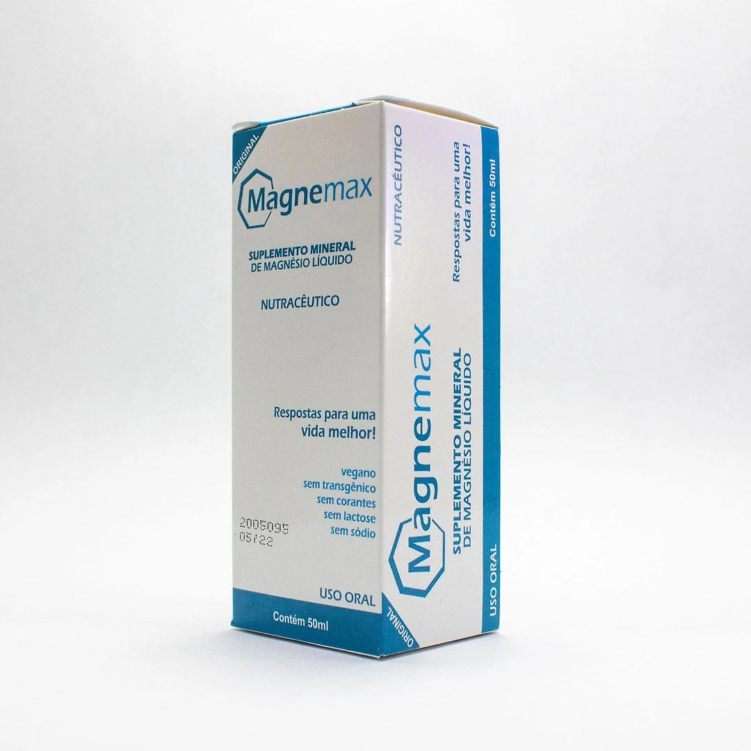 Miniatura Kit 6 Cloreto De Magnésio Gotas Magnemax Nutracêutico 50Ml