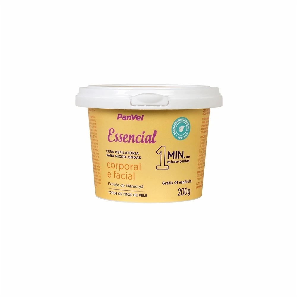 Cera Depilatória Para Microondas Panvel Essencial 200g