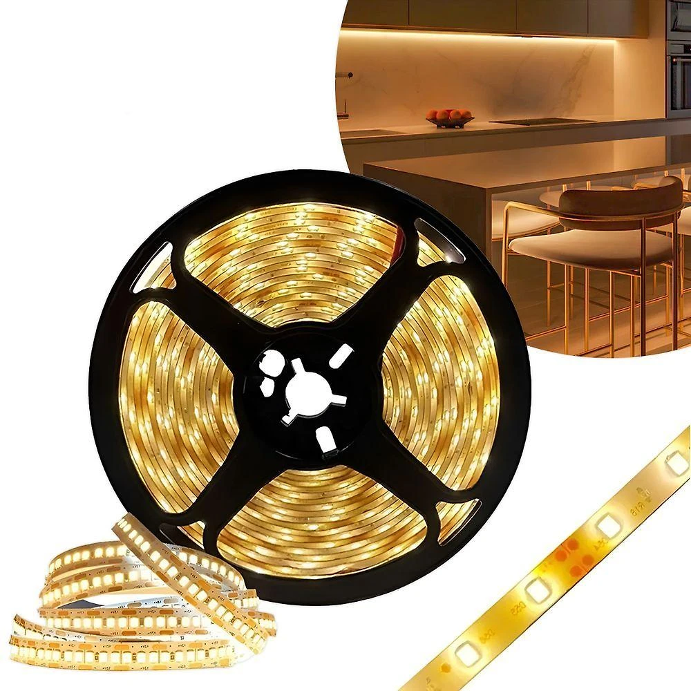 Fita Led Rolo 5m 300 Leds Silicone Iluminação Decoração Branco Quente