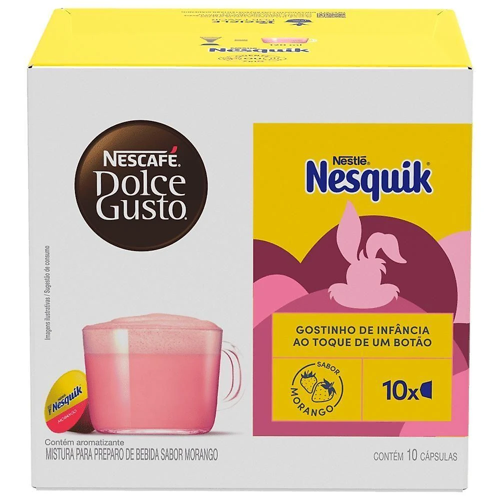 Cápsulas de Bebida Achocolatada Nesquik Nescafé Dolce Gusto Caixa com 10 Unidades
