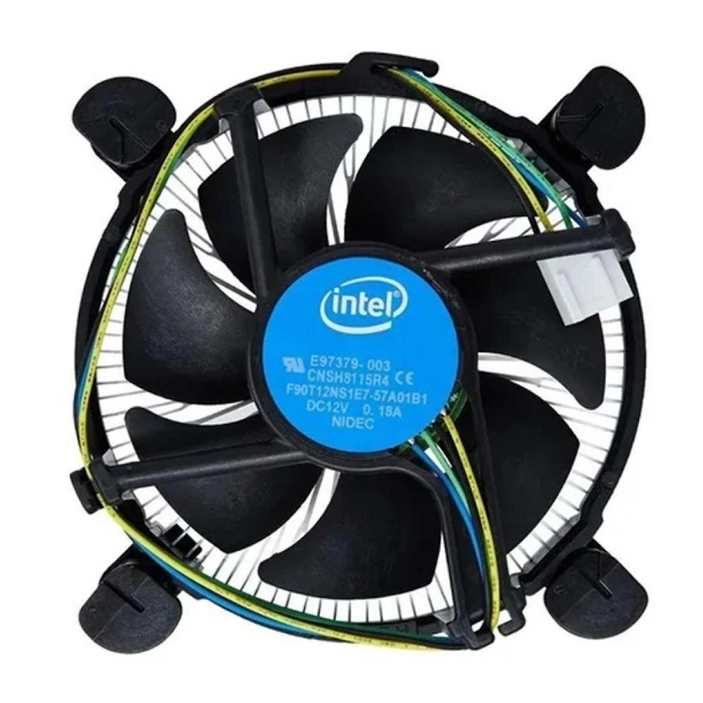Cooler para Processador Intel E97379-003 com PWM 4 Pinos e Compatibilidade LGA 1150 1151 1155 1156