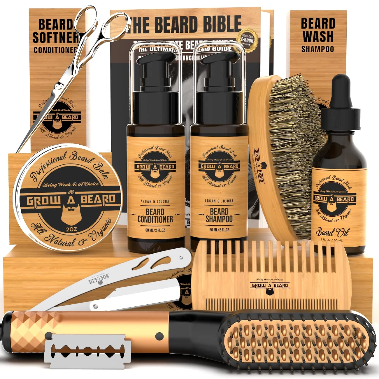 GROW ALPHA BEARD Kit para Barba Profissional Portátil com
