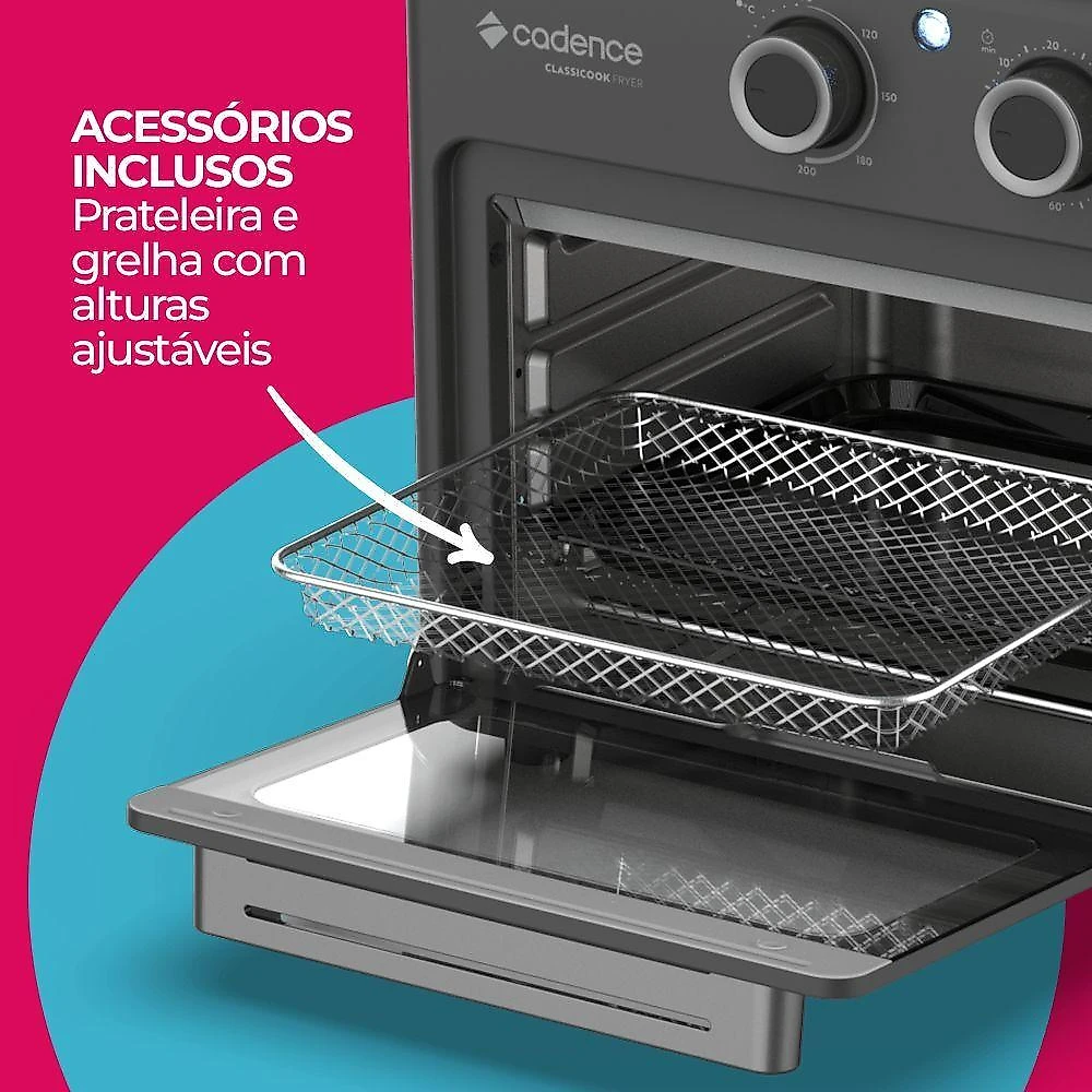 Fritadeira 9L Cadence Classicook Forno E Fryer 2 Em 1 220V