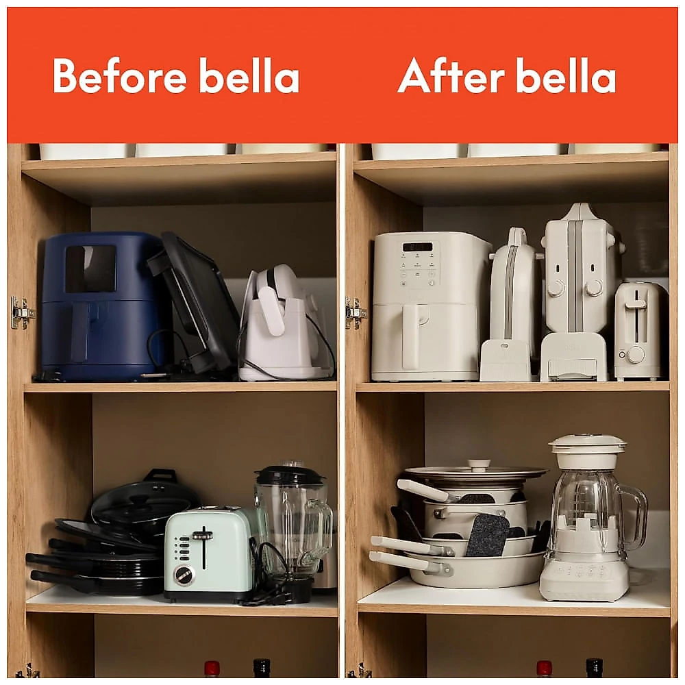 Bella FlipnStore Máquina de Waffles com Revestimento Cerâmico EverGood Antiaderente, Utensílios de Cozinha Compactos, Luz Indicadora de Energia